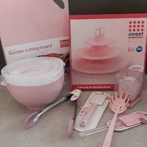 Pink Kitchen Assorted Utensil and Prep UtensilsNIB